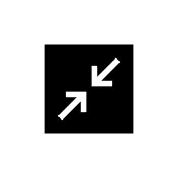Sleek Exit Fullscreen Solid Icon for Control and Screen Design vector