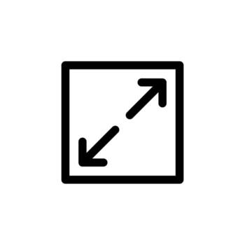 Elegant Fullscreen Line Icon for Window and Interface Concept vector