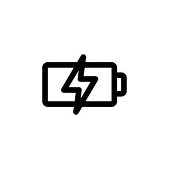 Stylish Battery Line Icon for System and Utility Design vector