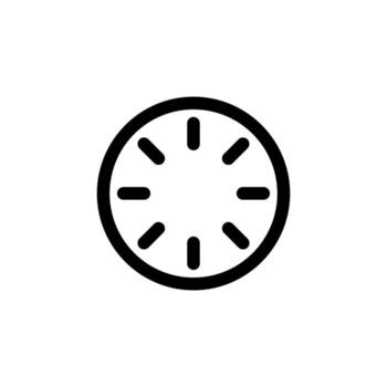 Creative Reboot Line Icon for Restart and Control Concept vector