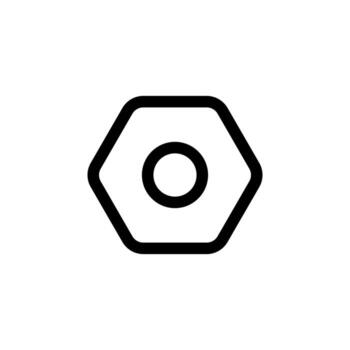 Modern Settings Cog Line Icon for System and Interface Design vector