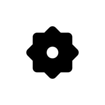 Modern Settings Cog Solid Icon for System and Interface Design vector