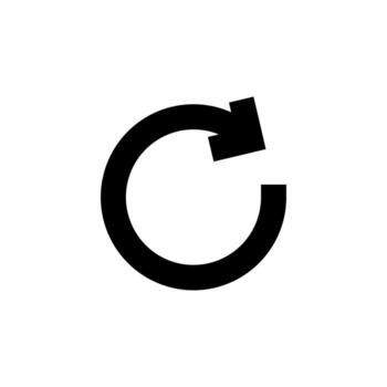 Professional Reboot Solid Icon for Software and Machine Concept vector