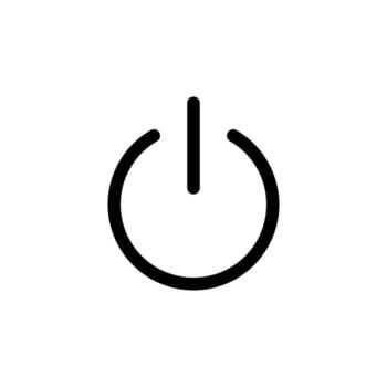 Modern Power Button Line Icon for Device and System Design vector