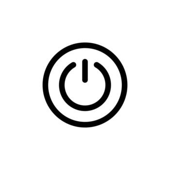 Stylish Power Button Line Icon for Digital and Electric Design vector