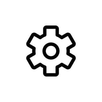 Creative Settings Cog Line Icon for Configuration and Utility Design vector