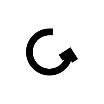 Sleek Reboot Solid Icon for Restart and Control Concept vector