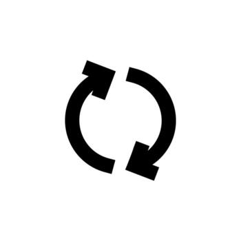 Modern Reboot Solid Icon for System and Device Design vector