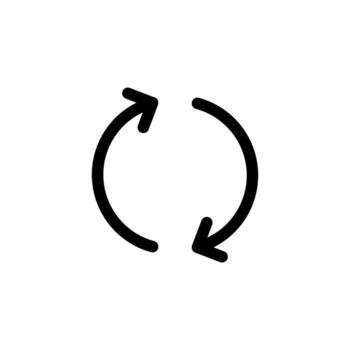 Simple Reboot Line Icon for Digital and Utility Design vector