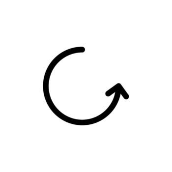 Modern Reboot Line Icon for System and Device Design vector