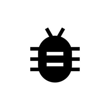Modern Bug Report Solid Icon for System and Error Design vector