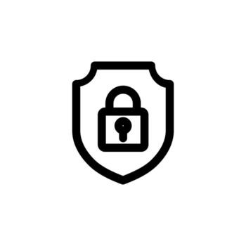 Modern Security Line Icon for Data and Privacy Design vector