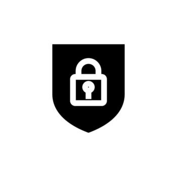 Minimal Security Solid Icon for Network and Device Design vector