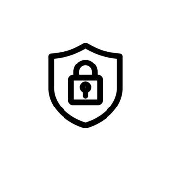 Creative Security Line Icon for Cyber and System Concept vector