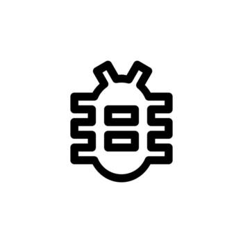 Stylish Bug Report Line Icon for Digital and Issue Concept vector