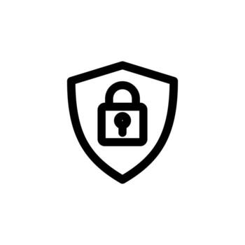 Simple Security Line Icon for Network and Device Design vector