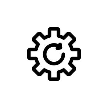 moderno sistema actualizar línea icono para software y dispositivo diseño vector