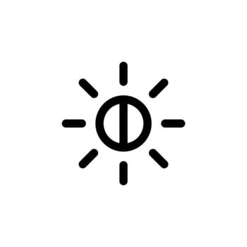 Modern Light Mode Line Icon for Interface and Display Design vector