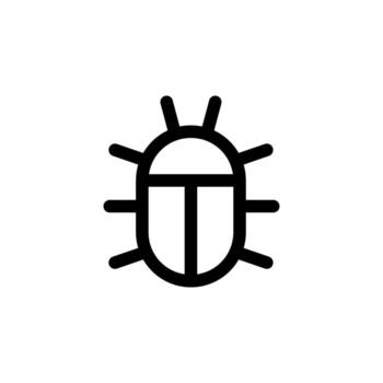 Modern Bug Report Line Icon for System and Error Design vector