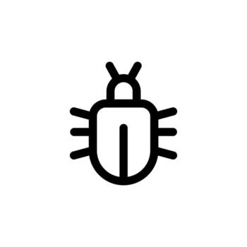 Creative Bug Report Line Icon for Technology and Alert Interface vector