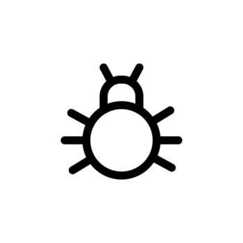 Elegant Bug Report Line Icon for Debug and Software Concept vector