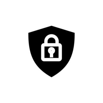 Sleek Security Solid Icon for Cyber and System Concept vector