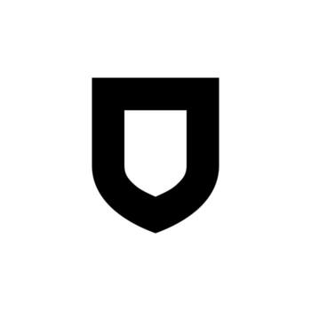 Modern Shield Solid Icon for Protection and Security Design vector