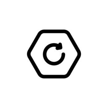 elegante sistema actualizar línea icono para controlar y Servicio concepto vector