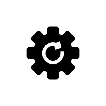 Professional System Update Solid Icon for Control and Service Concept vector