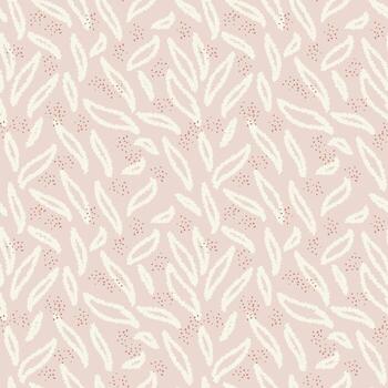 Leaf pattern on pink background vector