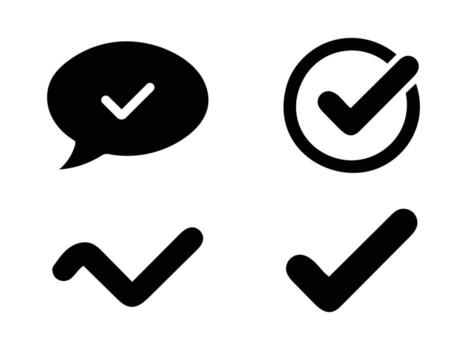 colección de cheque marca íconos aislado en blanco antecedentes vector