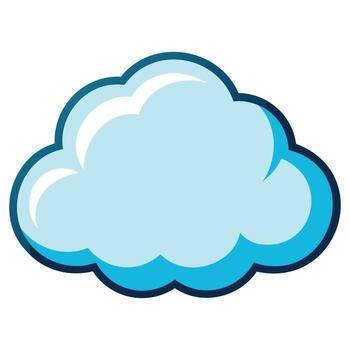 Generative Design Fluffy Cloud Shape Abstract Sky Element Vectors Art