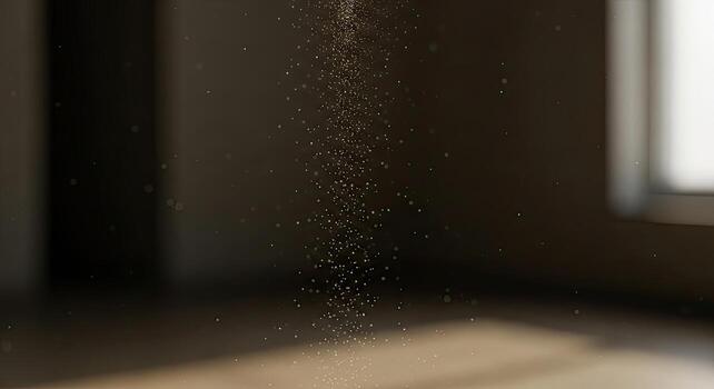 de cerca de oscuro café jardines que cae en un continuo corriente en contra un borroso interior antecedentes. foto