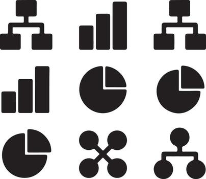 silueta gráfico grafico colección diagrama informacion presentación negocio reporte estadística vector