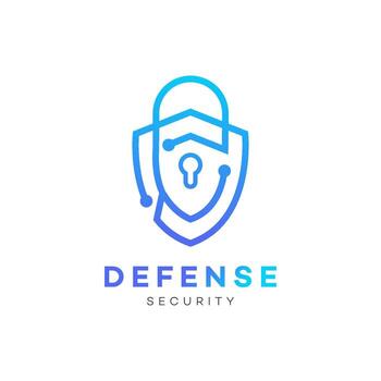 tecnología proteger icono resumen moderno la seguridad cibernética vector