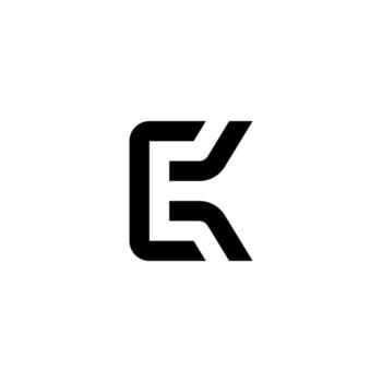 A bold, professional logo featuring a clean, futuristic interlock of letters 'E' and 'K'. This modern design conveys precision, strength, and advanced system integration. vector