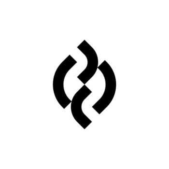 A professional, modern logo interlocking F and S in a flame or leaf structure. This sleek, futuristic design signifies balance, sustainability, and dynamic forward momentum. vector