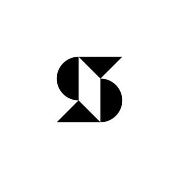 A professional, modern logo abstractly fusing S and B using geometric shapes. This futuristic design conveys structured excellence, dynamic balance, and digital security. vector