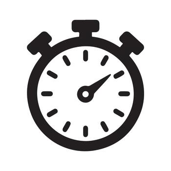 Countdown Clock Device Solid Icon vector