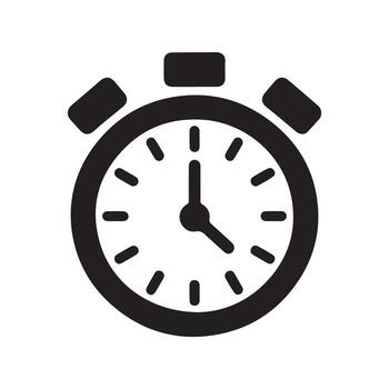 trabajo hora eficiencia sólido icono vector