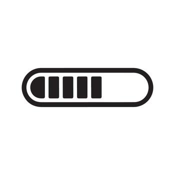 Progress Bar Solid Icon Showing Work Status vector