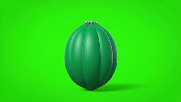 enfärgad grön pumpa uppblåsnings och tömning animering slinga. video