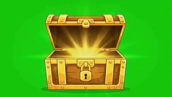 Tesoro il petto trasformazione - a partire dal chiuso per Aperto e vuoto. video