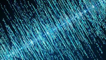 ett abstrakt digital bakgrund med lysande neon partiklar och rader flygande uppåt. en rör på sig ström av lysande, ljus partikel rader. en visualisering av förbindelse video