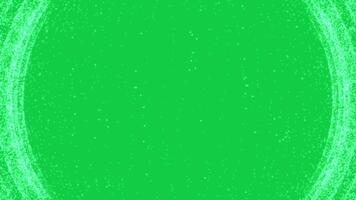 de rörelse av abstrakt lysande partiklar centrerad runt om en central punkt, glittrande, sagoliknande skimrande stjärnor och gnistrar. krom nyckelgrön skärm. 4k, sömlös slinga. video