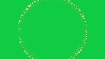 Ring von Feuer. Partikel im ein kreisförmig gestalten erweitern zu bilden ein Ring von Feuer. Chroma Schlüssel - - Grün Bildschirm. 4k, nahtlos Schleife. video