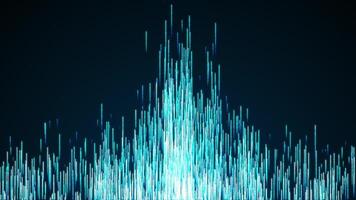 ett abstrakt digital bakgrund med lysande neon partiklar flygande uppåt. en rör på sig ström av lysande ljus partikel rader. en visualisering av förbindelse. en sömlös, cyklisk abstrakt bakgrund. video