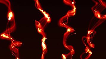 Abstract background with moving glowing burning particle wave streams, fire particles, sparks, shining bokeh, abstract futuristic digital background, seamless loop, 4K video