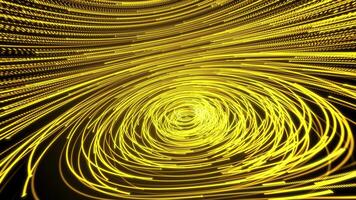 abstrakt roterande partikel yta fält, flerskiktad partikel cirklar, partikel virvlar, partikel virvel . avancerad trogen spiral. roterande virvlande bakgrund video