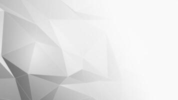 minimalistisk gråskale låg poly former bakgrund med kopia Plats. lämplig för teknologi och företags- projekt. full hd looping animation. video